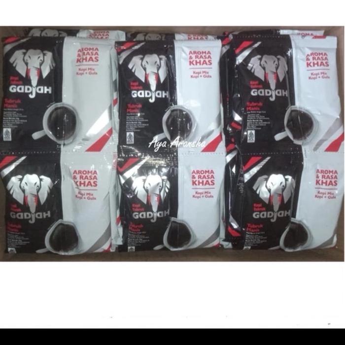 

( 1 Karton ) Kopi Gadjah Gula Terpisah 120 Sachet Isi 12 Renceng New
