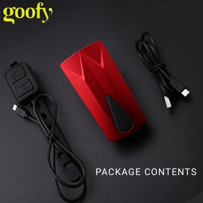 Goofy Lampu Sepeda Led Rechargable Cree T6 360Lumens Klakson Dt-6105C #Gratisongkir