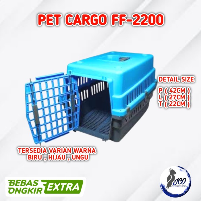 Pet Cargo Travel Pet Carrier Cage Kandang Bawa Kucing Anjing Terlaris