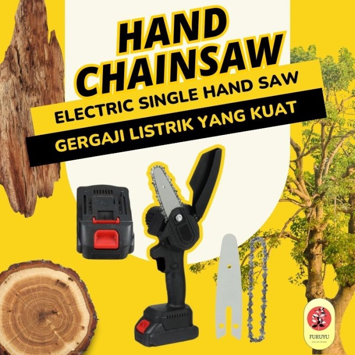 Gergaji Tangan Elektrik 6 Inch Hand Chainsaw Gergaji Rantai Listrik