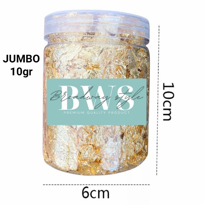 

Ready" Jumbo Gold Leaf Flakes Untuk Hiasan Kue