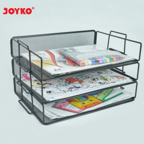 

BARANG TERLARIS Document Tray Organizer Wadah Kertas Dokumen Joyko 3 Tingkat DT 34