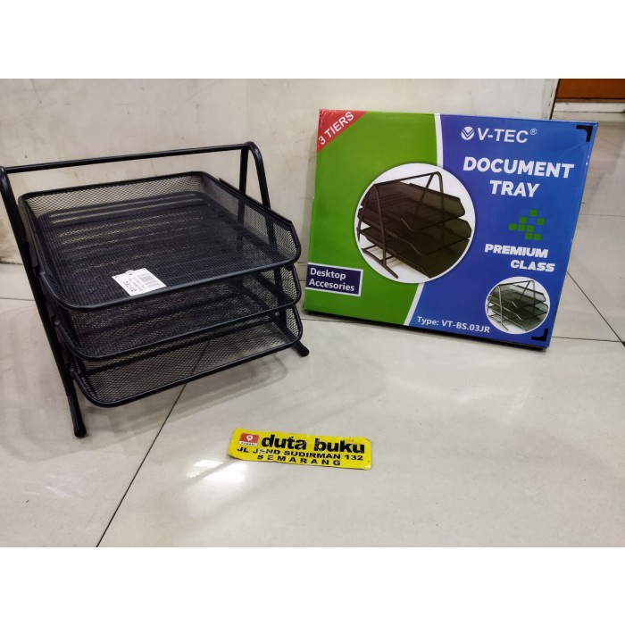 

BARANG TERLARIS Document Tray 3 Tier / Rak Susun Besi / Bak Surat 3 Susun VTec-BS.03JR