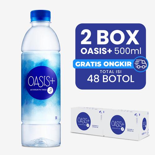 

2 Box Oasis+ 500Ml (Total 48 Botol). Minuman Berkualitas Tinggi Untuk Menjaga Kesehatan Tubuh. Air