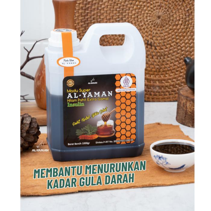 

Madu Hitam Pahit Asli Al Yaman 1Kg Madu Pahit Herbal Untuk Diabetes Kolesterol Gula Darah Imun Tubuh