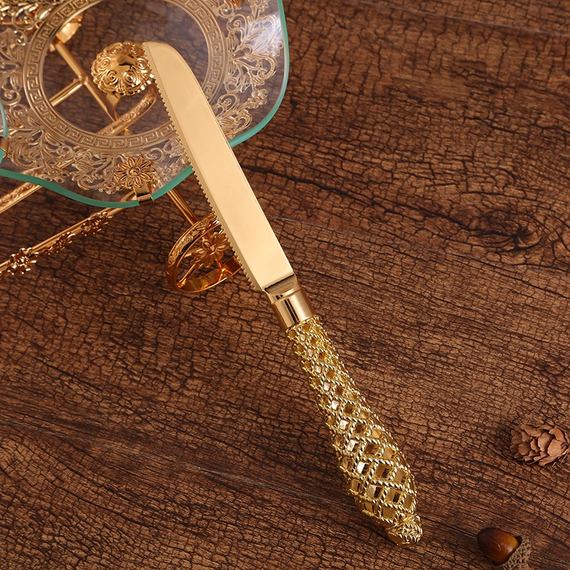 2Pcs Cake Knife Dinner Knife and Shovel Pizza Bread Knife Wedding Supplies Cake Knife Triangle Bread