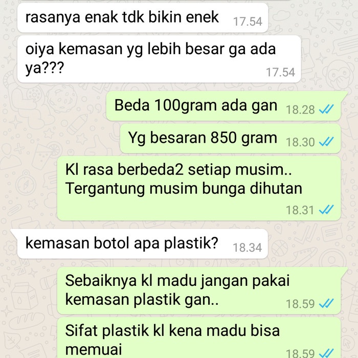 

BARANG TERLARIS Madu Hutan Organik Murni 100% TIDAK BEKU DI FREEZER!