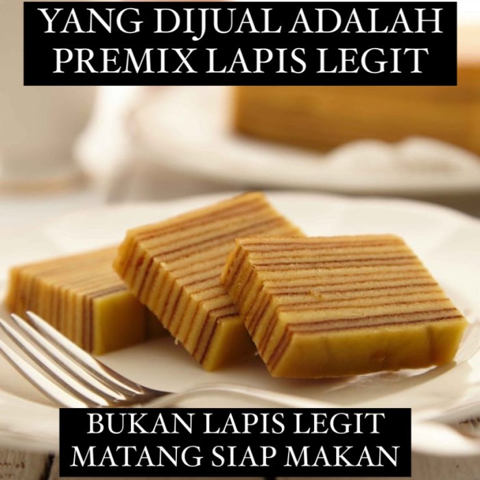 

SALE !!! PREMIX LAPIS LEGIT 500 GRAM TEPUNG INSTANT THOUSAND LAYERS CAKE BISA JADI 2 LOYANG READYY