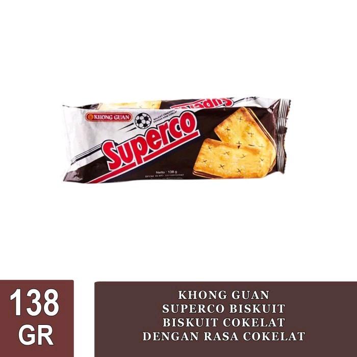 

5 Pcs Khong Guan Superco Malkist Crackers Cream Coklat 138 Gram Chocolate