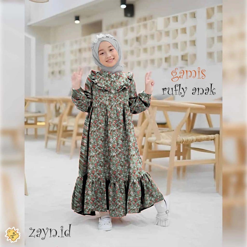 GAMIS ANAK MIX RUMBAI CANTIK SAVINA MAXY KIDS UNTUK USIA 5~12 TAHUNGAMIS ANAK TERBARU