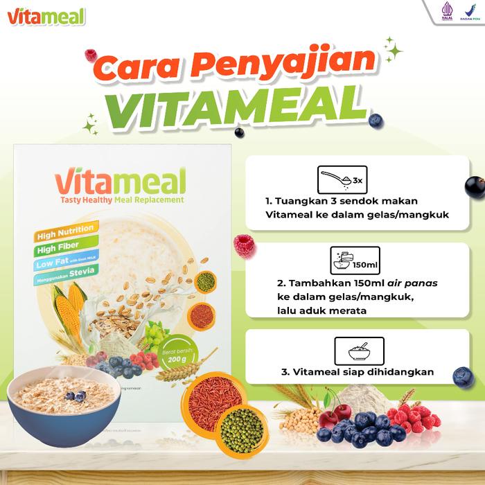 

Produk Viral Vitameal Paket 2 Box - Sereal Sehat Multigrain Seral Pengganti Sarapan Sereal Turunkan