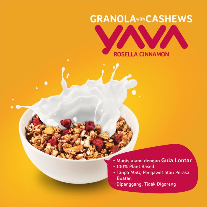 

Promo Yava Twin Pack Granola Rosella Cinnamon (2 X 400G) Packing Aman