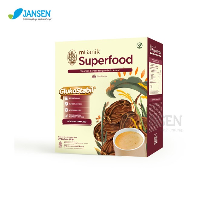 

Ready Stock Mganik Superfood 500Gr Rasa Pumpkin Dan Royal Kurma (20Sachet) - Multigrain Rasa Labu