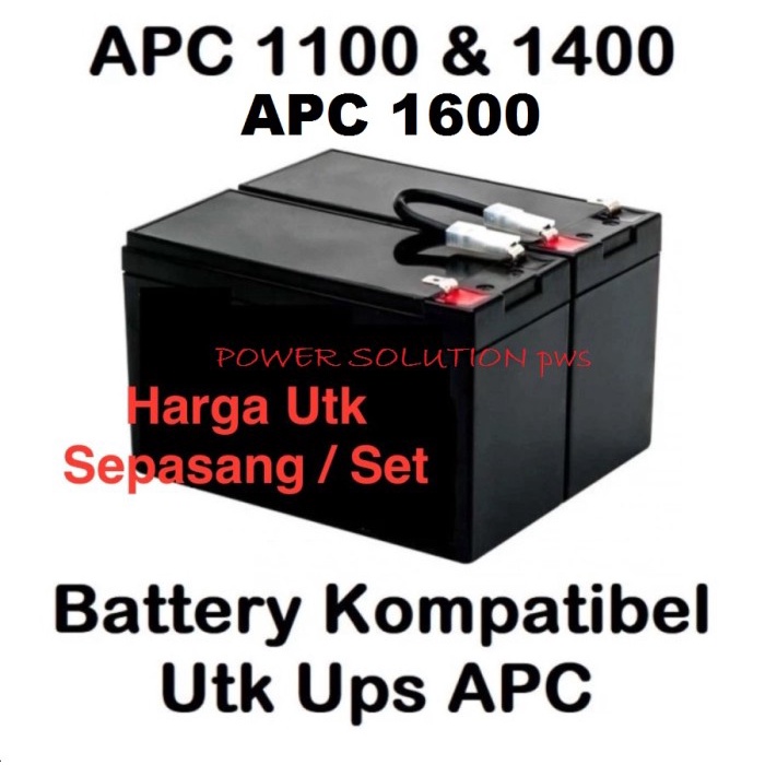Accu Aki Baterai Battery Kering Kompatibel RBC Utk UPS APC 1100 1400