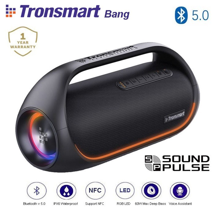 Speaker Tronsmart Bang Outdoor Party Wireless Bluetooth 5.0 60 Watt