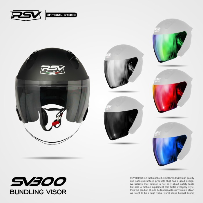 Helm RSV SV300 Black Doff