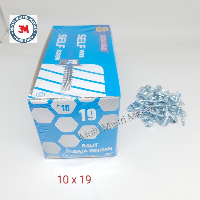 Terbaik Baut Baja Ringan 10X19 Zolo / Skrup Baja Ringan Isi 1000Pcs Perkotak