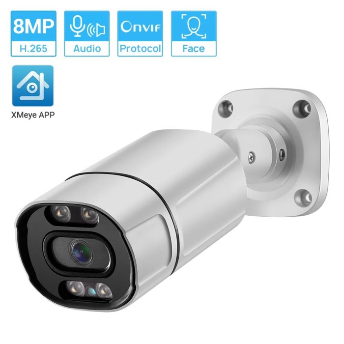 XMeye 8MP 4K IP Camera 5MP Waterproof Outdoor Camera Face