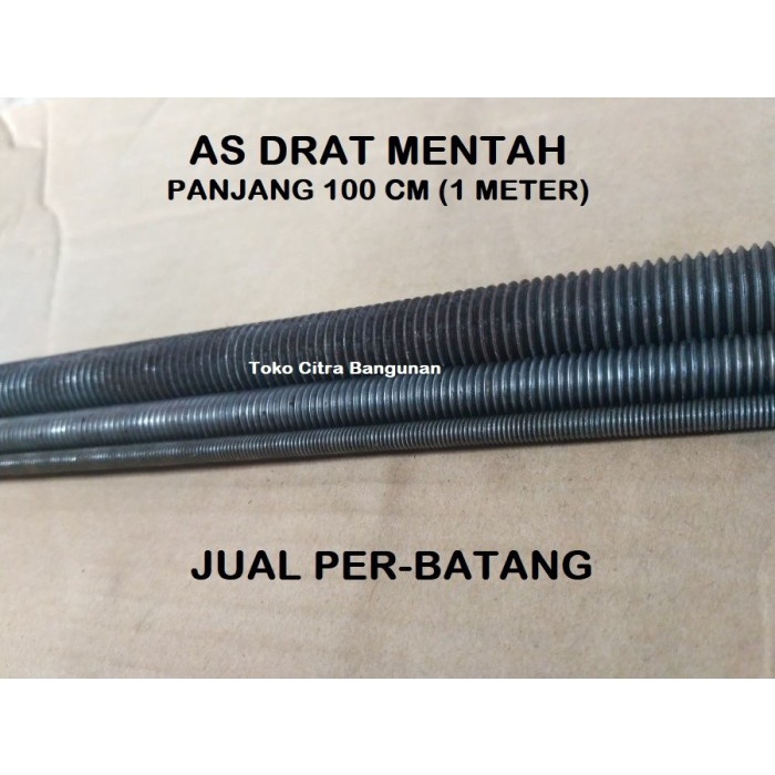 as drat baut ulir m 10 mm panjang 100 cm panjang 1 meter