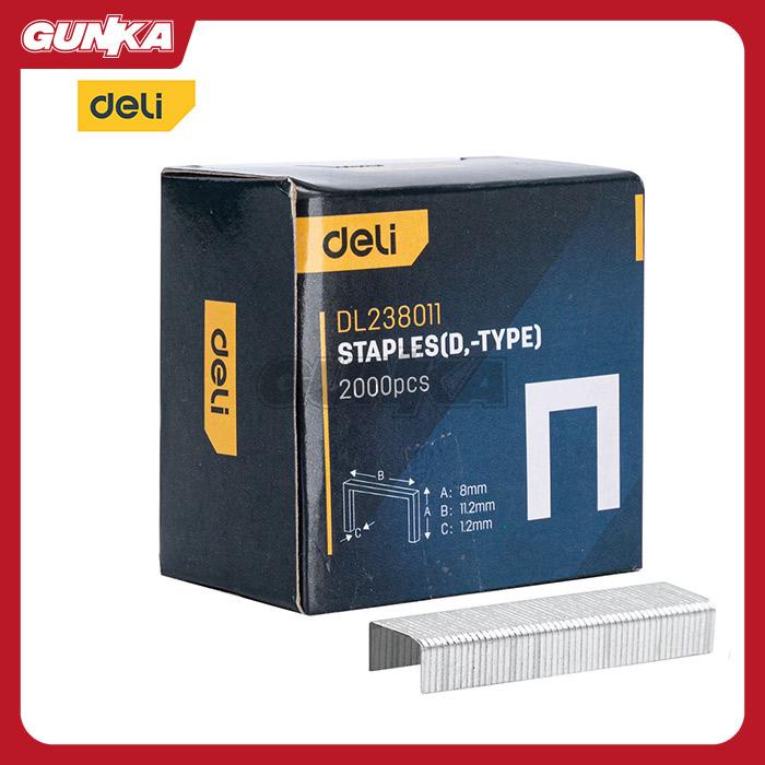

D-Staples ( D 11mm) DELI DLI-EDL238011 Refill Isi Mata Ulang Staples D11
