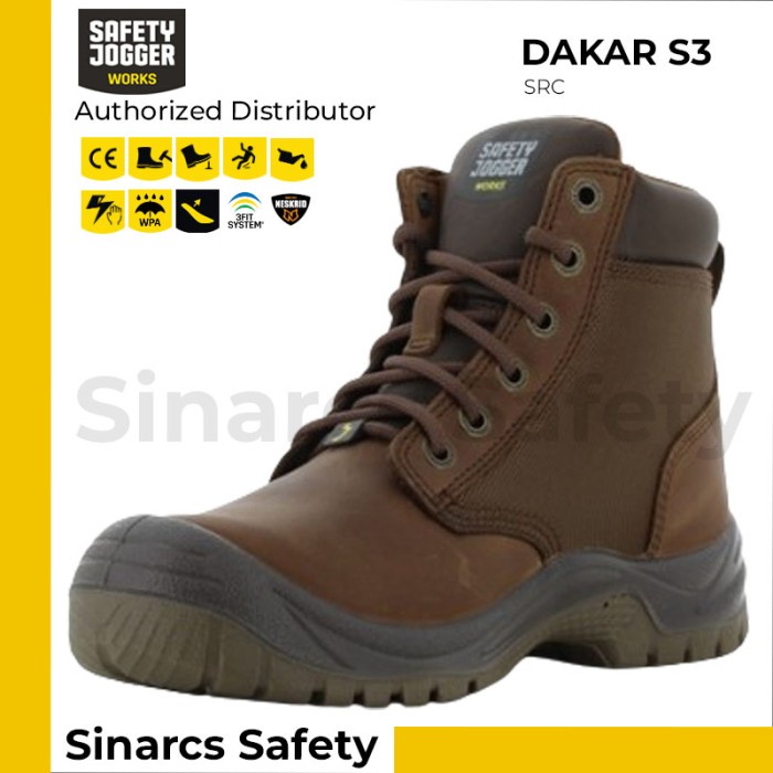 Sepatu Safety Jogger DAKAR S3 - Brown/ Coklat