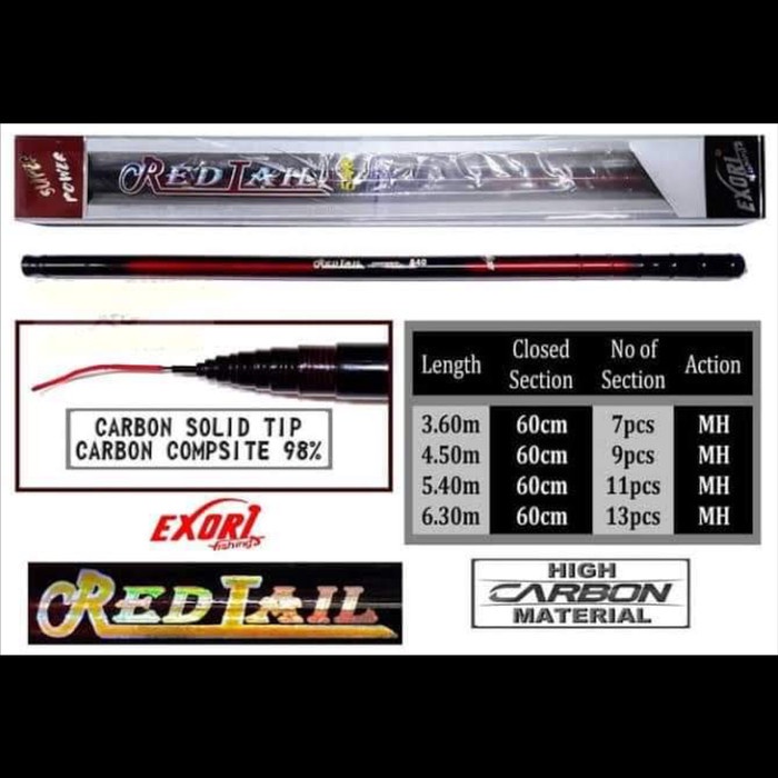 POLE / TEGEK EXORI RED TAIL 450cm