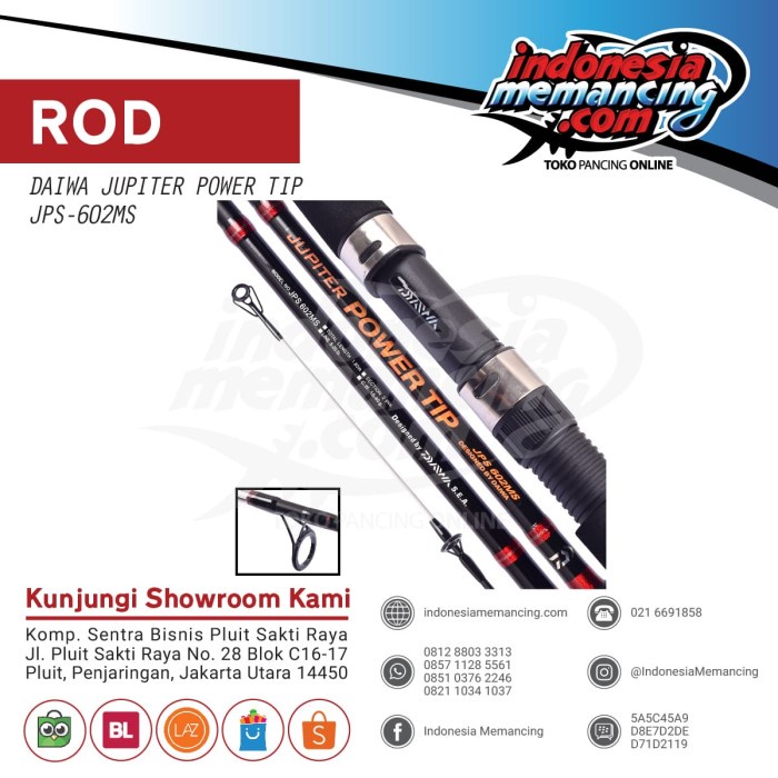 Joran Spinning Daiwa Jupiter Power Tip 2017 - 602MS