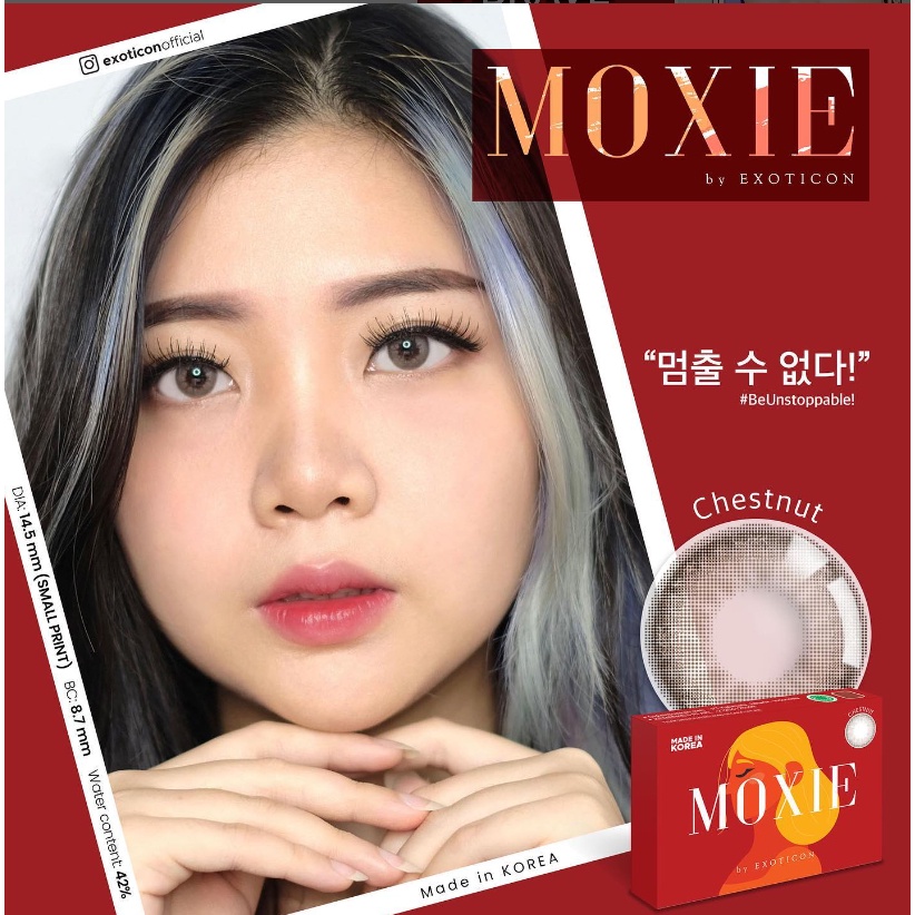 Softlens X2 - Moxie CHESTNUT softlens minus normal (-050 s/d -600)