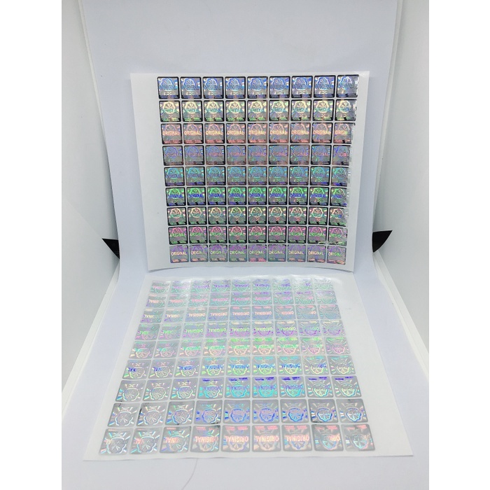 Sticker Hologram Original Warna Silver