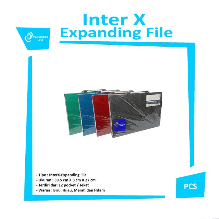 

[tmr] - INTER - X Expanding File With Handle Folio - VARIAN