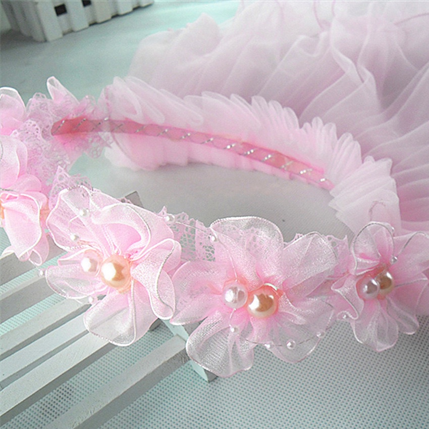 Bando Veil Pengapit Mahkota Bunga Hijab Anak
