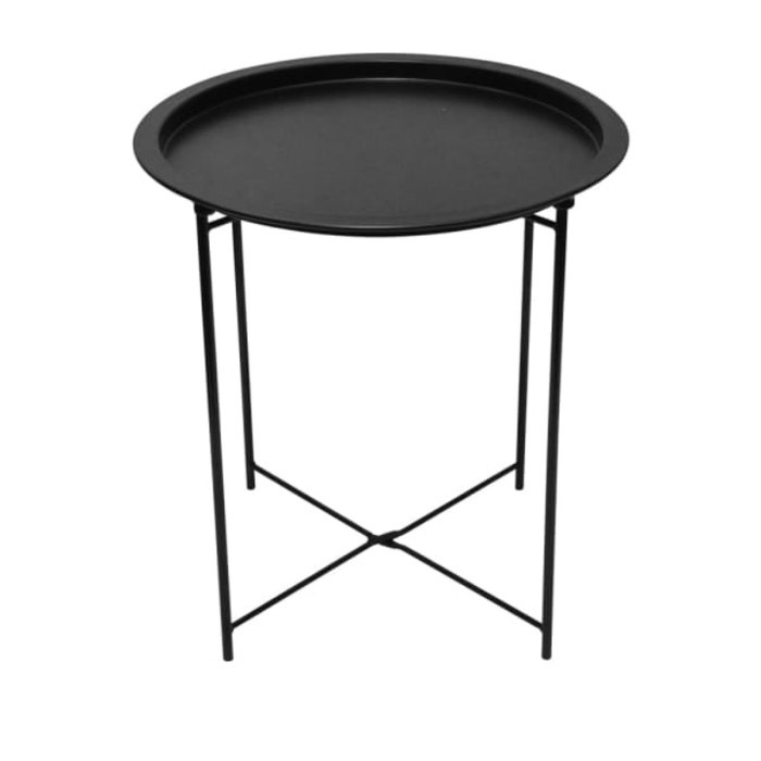 Meja Teras / Meja Kamar Tray Bulat Besi