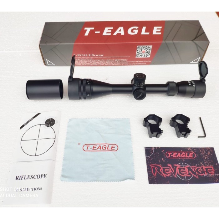 Cuci Gudang Teleskop T Eagle 3-9X40 Aoeg Kn Bonus Sunhide Pakai Lampu
