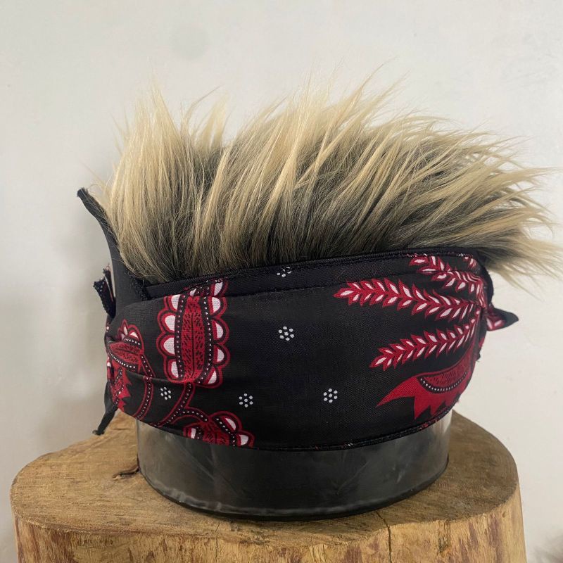 Blankon batik Premium bergaransi 100% udeng rambut palsu pria polos dewasa