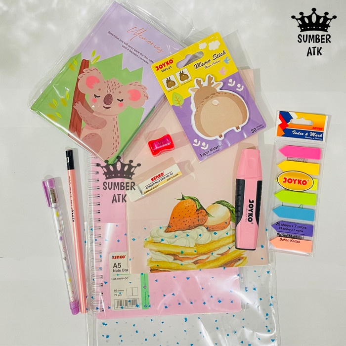 

PAKET ATK SET A Pink - SUMBER ATK Kode 1006
