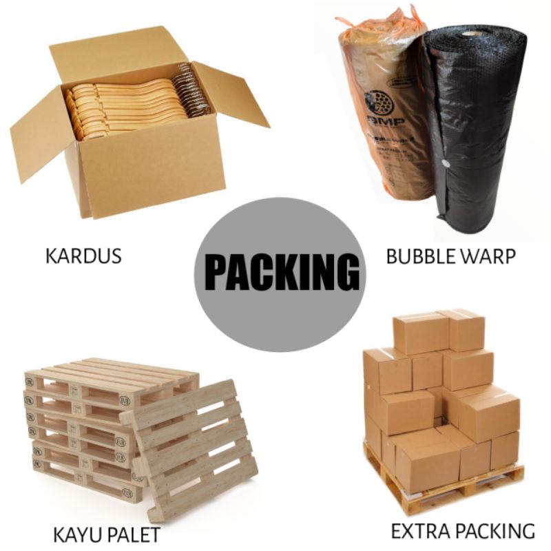 

Premium Tambahan Packing Aman Hanger Kayu
