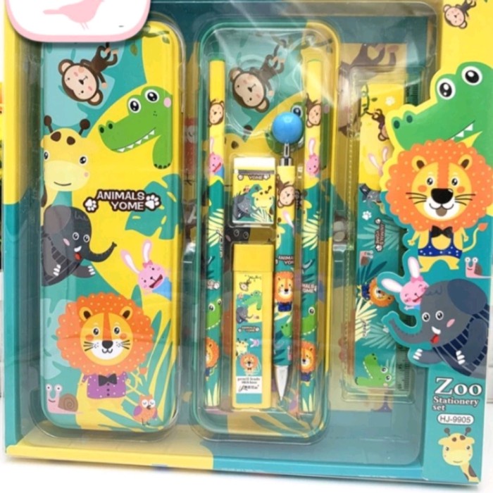 

Tempat pensil alat tulis singa animal zoo stationery set animal zoo Kode 81