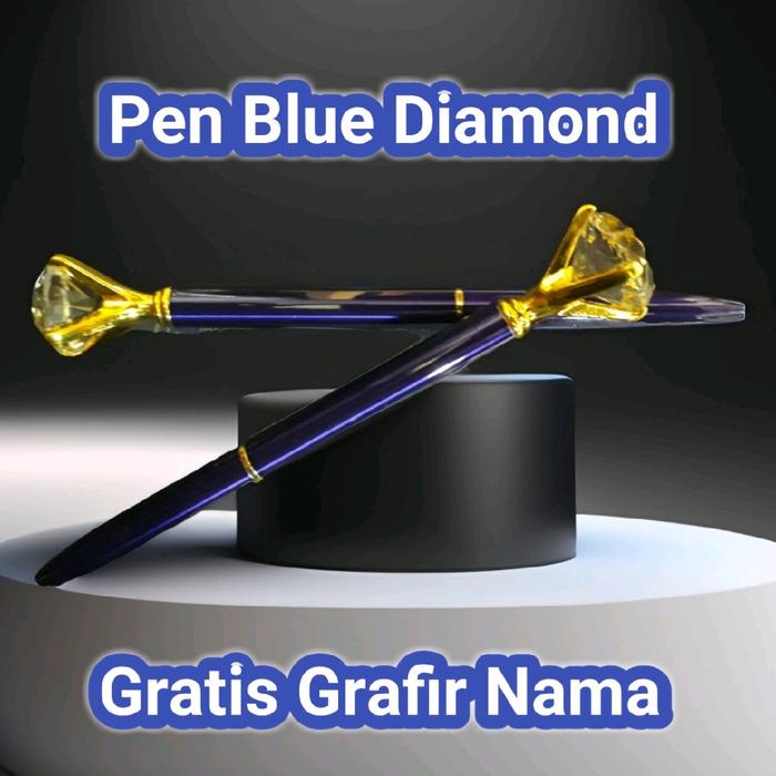 

Bollpoint Unik Blue Diamond CristianDior Gratis Grafir Nama Stationery Kode 781