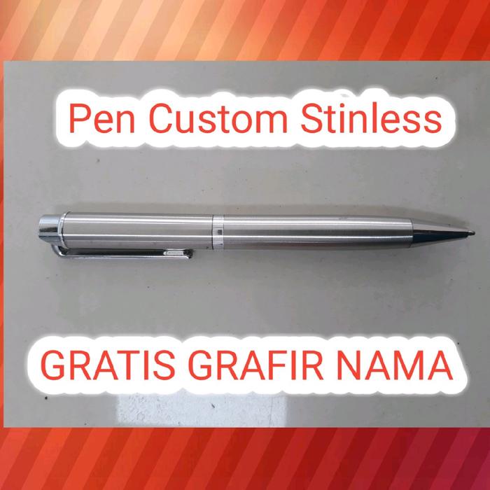 

Bollpoint Metal Stainless Gratis Box & Grafir Nama Alat Tulis Kode 870
