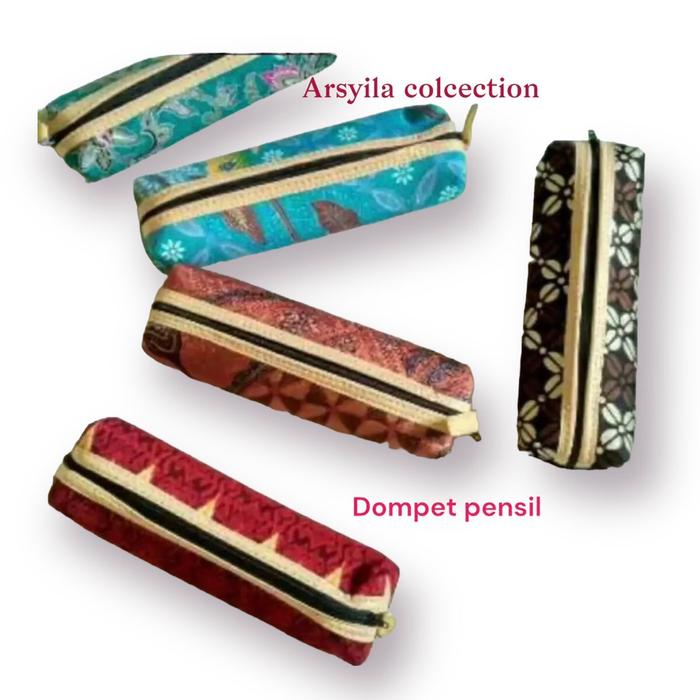 

Souvenir pernikahan isi 50 pcs dompet pensil batik Stationery Kode 1305