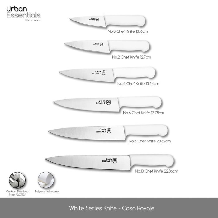 Sensasi Baru (Premium Quality) Pisau Dapur Kitchen Knife Casa Royale - White Series Rui911
