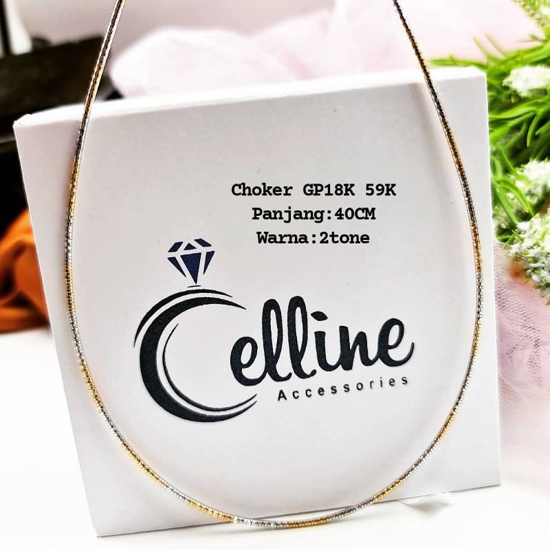 Kalung choker lapis emas anti alergi/kalung choker hitam/kalung choker rosegold/KALUNG XP