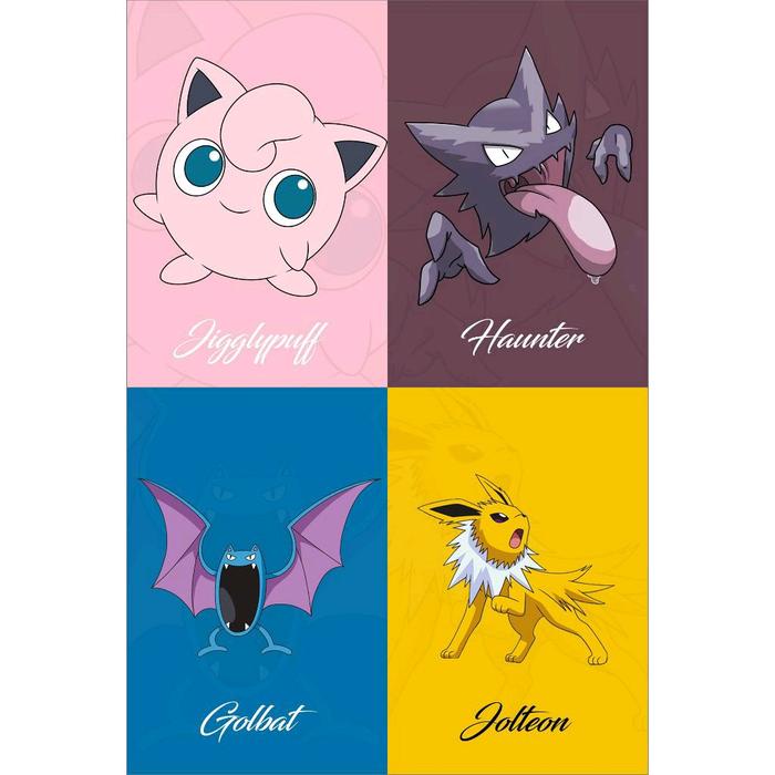 Top Poster dinding Pokemon 24 pcs bahan kertas premium Aesthetic
