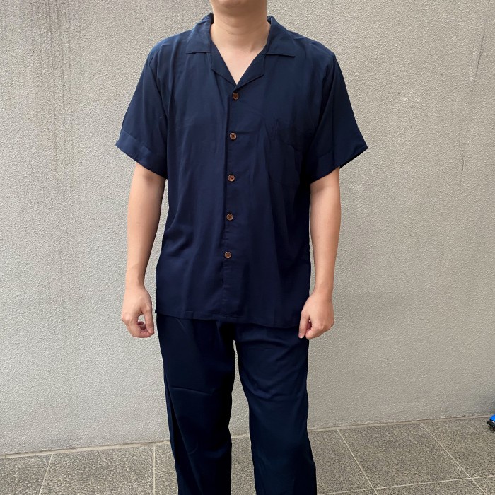 Best Seller Setelan Pria / Kemeja Polos / Piyama Polos Pria Baju Tidur Pria Rayon