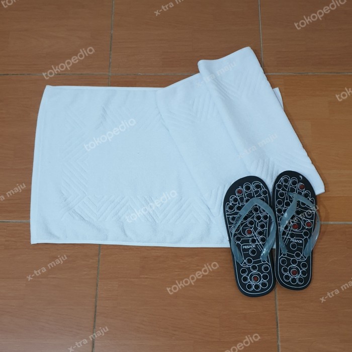 JAYAmart- Keset Handuk Putih / Keset kaki Hotel Home sweet Home 60x40cm - GROSIR