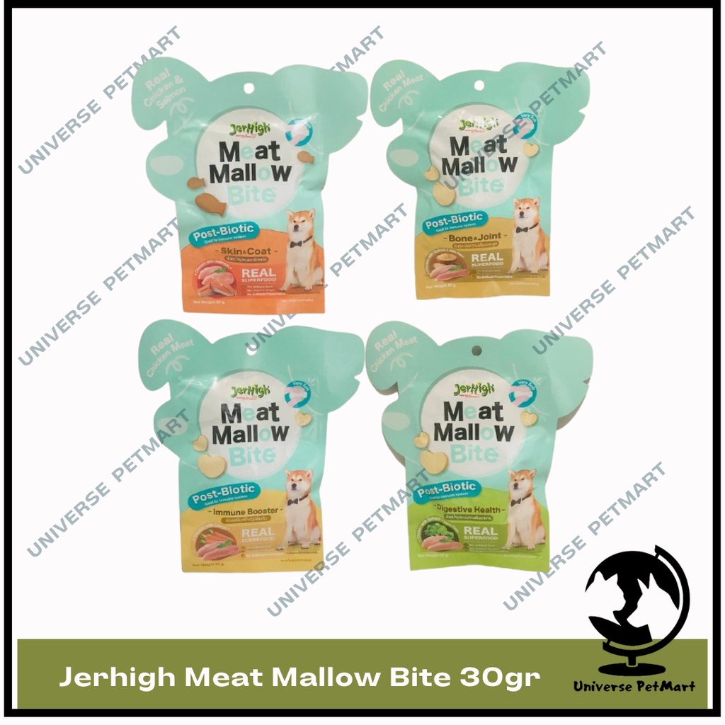 

Snack Dog Jerhigh Meat Mallow Bite 30gr / Cemilan Snack Anjing