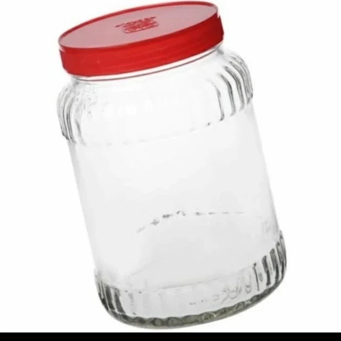 

Toples Beling Bening Kaca 3 Liter Tutup Putar Kedap Toples Makanan Kue Snack Cemilan Biskuit Permen