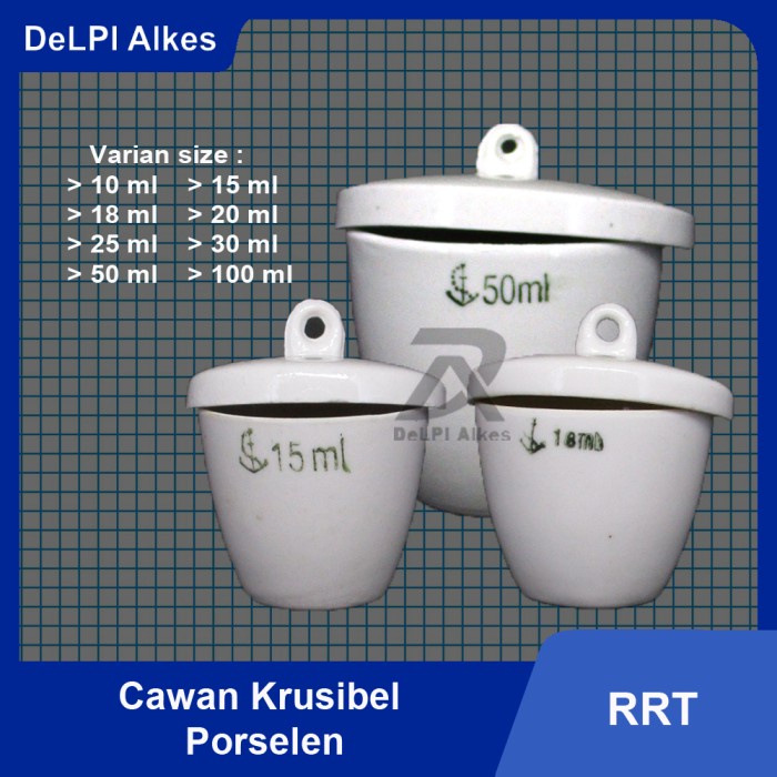 JTTOP" CAWAN KRUSIBEL PORSELEN CRUCIBLE PORCELAIN 10 15 18 20 25 30 50 100 ML