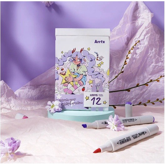 

ARRTX X REE OROS DUAL TIP BRUSH MARKER 12 COLORS