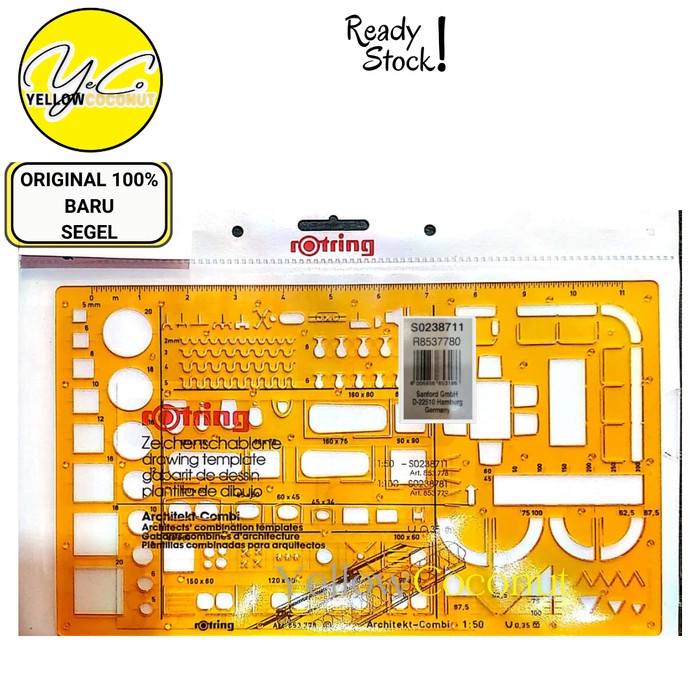 

ROTRING Drawing Template Architects Combination 1:50 ORIGINAL 100%